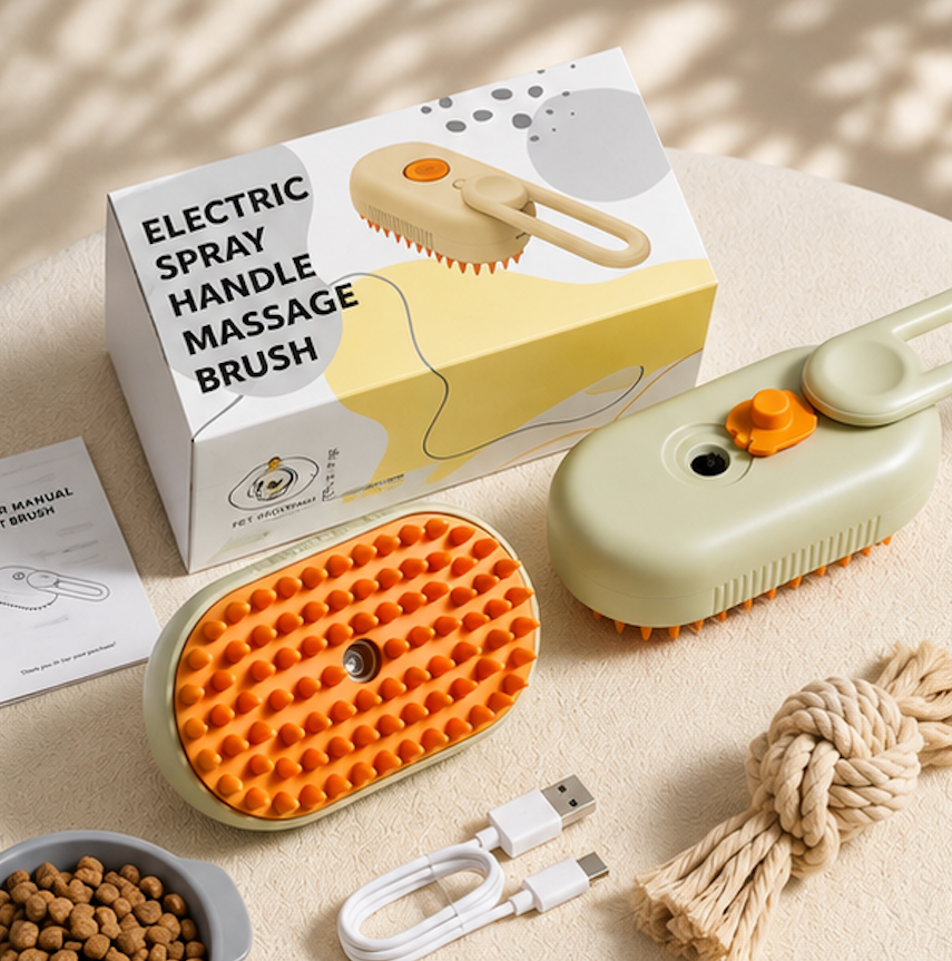 cepillo humidificador/peine de vapor para mascotas