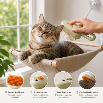 cepillo humidificador/peine de vapor para mascotas