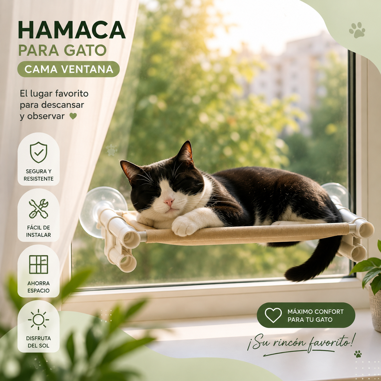 Hamaca Para Gato Cama Ventana